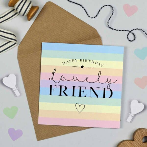 Candy Stripe Lovely Friend Rainbow
