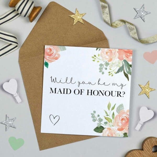 Maid of Honour Card