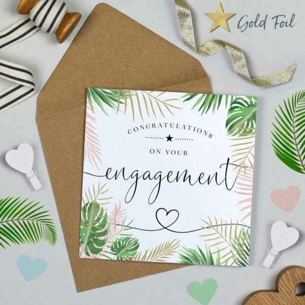 Engagement Card - Palm Trees