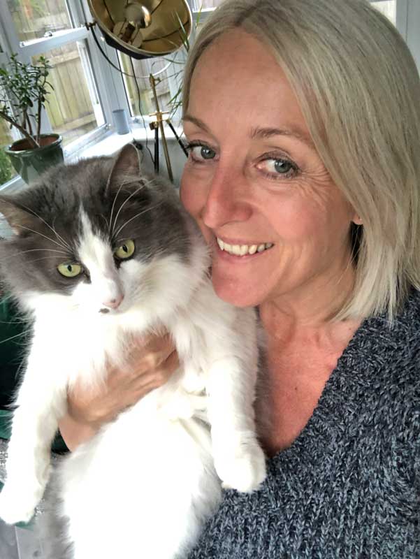 Michelle Fiedler and cat